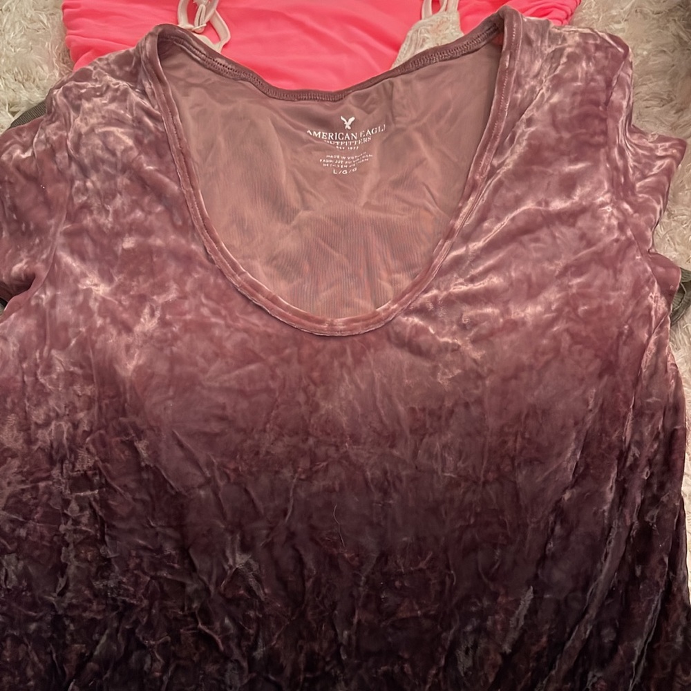 Velvet ombré shirt